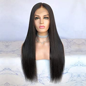 Straight 1B Front Lace Wig